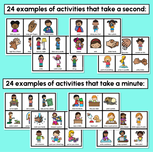 Resource preview 2 for Second, Minute, Hour – Duration Sorting Activity