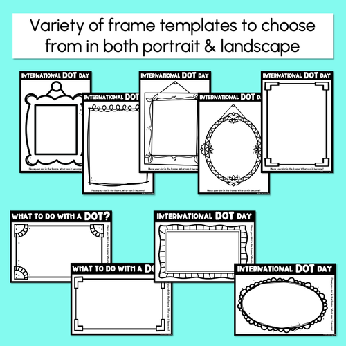 Resource preview 3 for International Dot Day Art Templates - What to do with a dot?