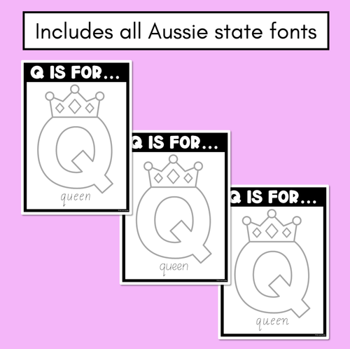 Resource preview 3 for Beginning Sound Crafts - UPPERCASE Letter Q - Q is for Queen