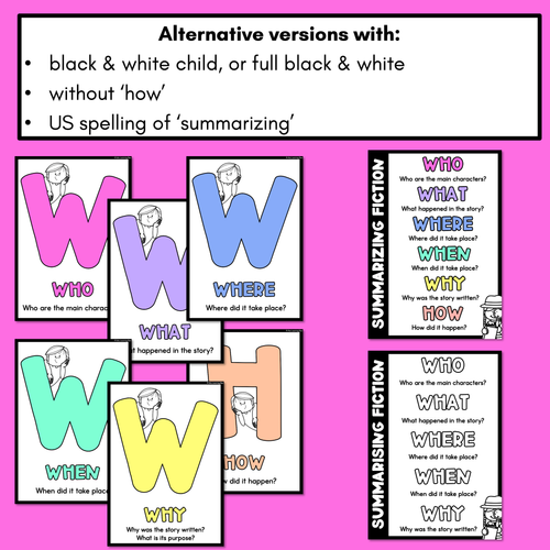 Resource preview 3 for Summarising Texts Posters - Who What Where When Why (and How) - The 5 Ws