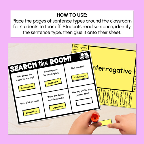 Resource preview 2 for Read the Room - Sentence Types