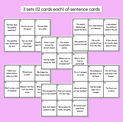 Resource preview 4 for Write the Room - Sentence Types
