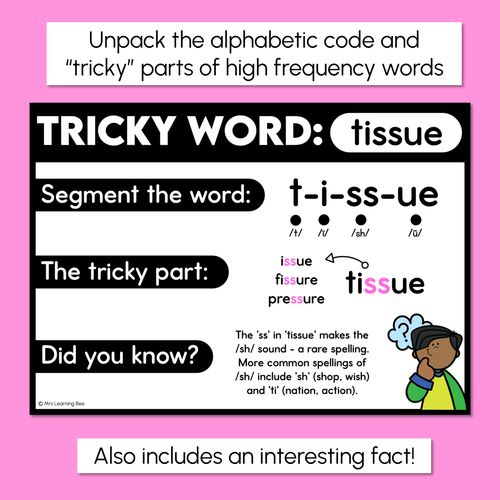Resource preview 2 for High Frequency Heart Word Posters SET 8- WORDS WITH TRICKY SPELLINGS