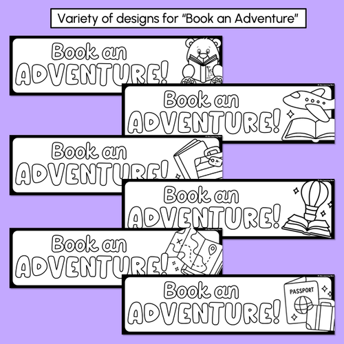 Resource preview 3 for BOOK WEEK 2025 Bookmarks - Book An Adventure