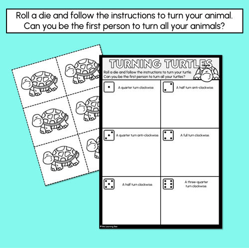 Resource preview 2 for Types of Turns - Half, Quarter and Full Turn Cut & Paste