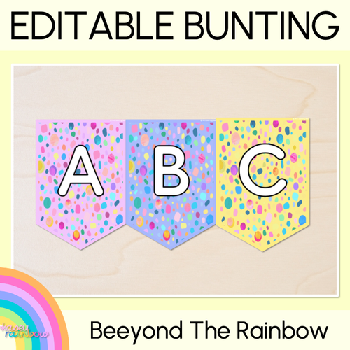 Resource preview 1 for EDITABLE BUNTING - The Kasey Rainbow Collection