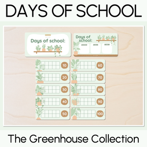 Days of School Display - The Greenhouse Collection - Natural Classroom Decor
