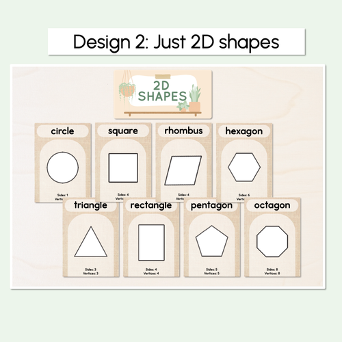 Resource preview 3 for 2D Shape Posters - The Greenhouse Collection - Natural Classroom Decor