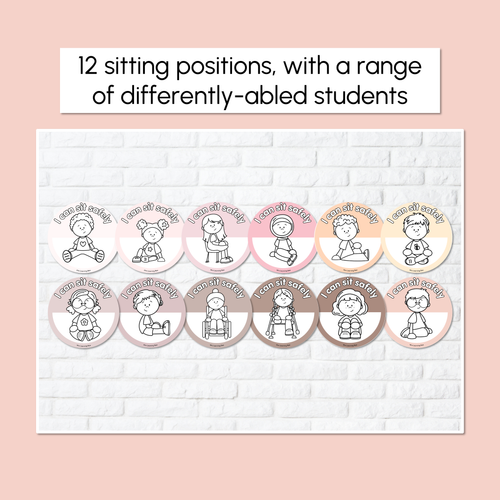 Resource preview 2 for Inclusive Sitting Posters & Display - Circular Neutral Design