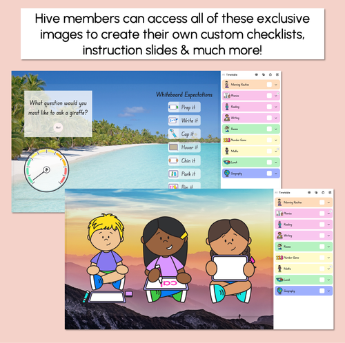 Resource preview 5 for Whiteboard Expectations - Editable Neutral Hexagons - Instructional Signs