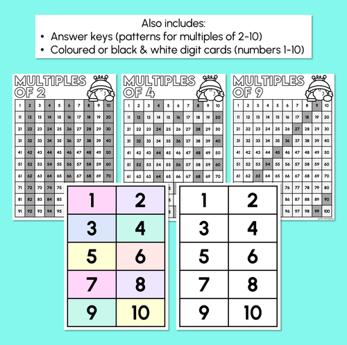 Resource preview 4 for Patterns on the Hundred Chart (Pattern Detectives) - Multiples Game