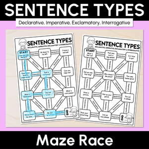 Sentence Types Maze Race