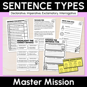 Sentence Types - Master Mission Activity