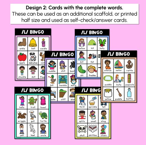 Resource preview 3 for L SOUND BINGO - Ways to spell the /l/ phoneme
