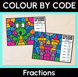 Colour by Code - Fractions - Fantasy Theme