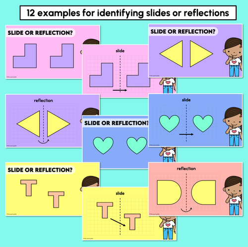 Resource preview 4 for 2D Shape Transformations - Slide or Reflection - Digital Slides