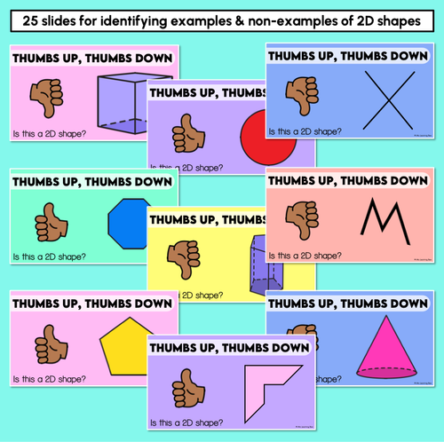 Resource preview 3 for 2D Shapes Slides - Thumbs Up Thumbs Down