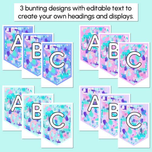 Resource preview 2 for EDITABLE BUNTING - The Wonderland Collection