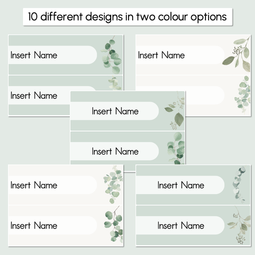 Resource preview 2 for Student Nametags - The Eucalyptus Edit - Eucalyptus Classroom Decor