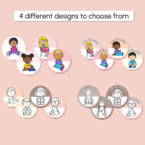 Resource preview 3 for Inclusive Sitting Posters & Display - Circular Neutral Design