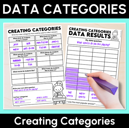 Categorization Task Worksheet Creating Categories - Data Categories Worksheets - Mrs Learning Bee