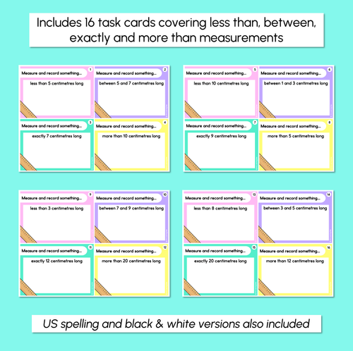Resource preview 3 for Measuring Length with Formal Units (Centimetre) - Scavenger Hunt Task Cards
