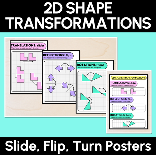 Resource preview 18 for Transform 2D Shapes with Slides & Reflections - Grade 1 & 2 Unit of Work