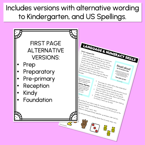 Resource preview 3 for Preparing your child for school - EDITABLE Parent Handout
