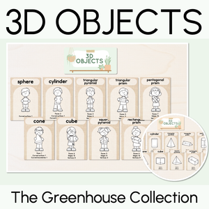 3D Object Posters - The Greenhouse Collection - Natural Classroom Decor