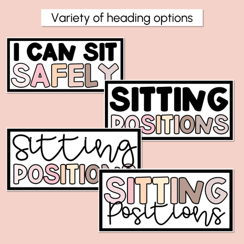 Resource preview 4 for Inclusive Sitting Posters & Display - Circular Neutral Design