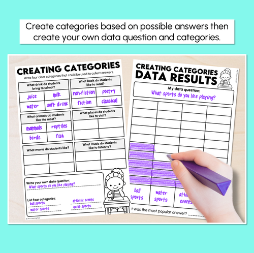 Resource preview 2 for Creating Categories - Data Categories Worksheets