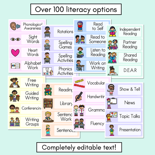 Resource preview 2 for PASTEL CLASSROOM DECOR - Editable Visual Timetable