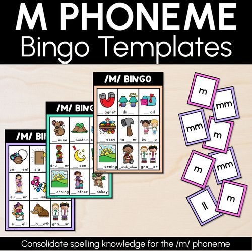 Resource preview 9 for Consonant Sounds Bingo Games BUNDLE