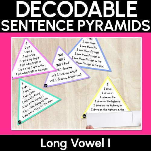 Resource preview 4 for Decodable Sentence Pyramids for Long Vowels Bundle