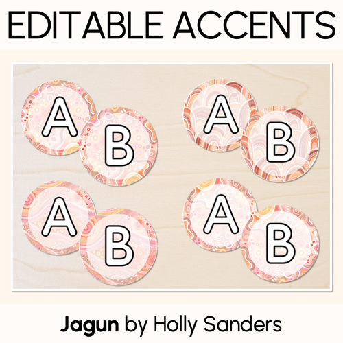 Resource preview 1 for EDITABLE ACCENTS - Alphabet - The Jagun Collection