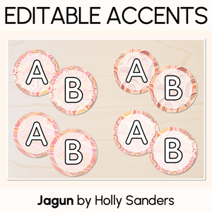 EDITABLE ACCENTS - Alphabet - The Jagun Collection