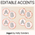 1 for EDITABLE ACCENTS - Alphabet - The Jagun Collection