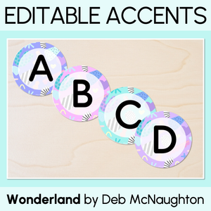 EDITABLE ACCENTS - Alphabet - The Wonderland Collection