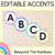 1 for EDITABLE ACCENTS - Alphabet - The Kasey Rainbow Collection