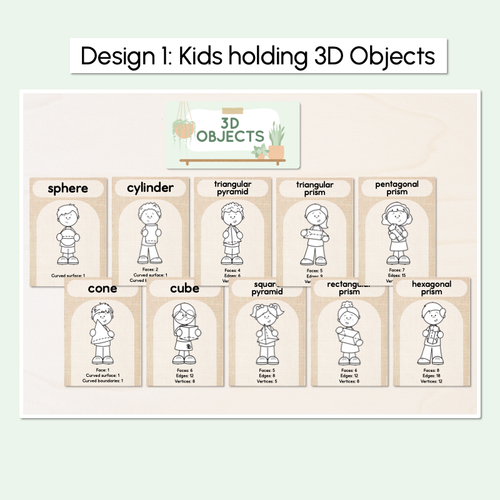 Resource preview 2 for 3D Object Posters - The Greenhouse Collection - Natural Classroom Decor
