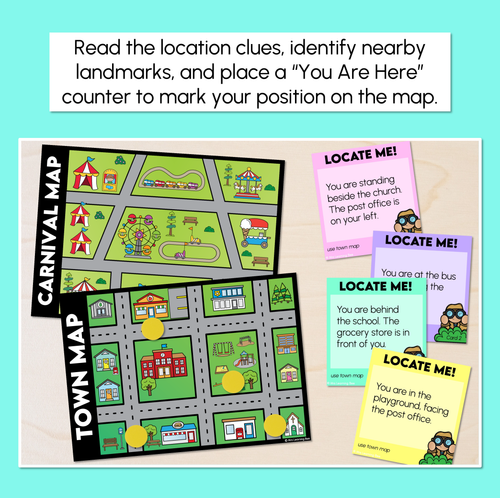 Resource preview 2 for Locate Me! – Position & Location Task Cards