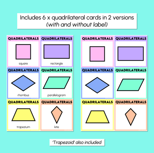Resource preview 3 for Quadrilateral Cards