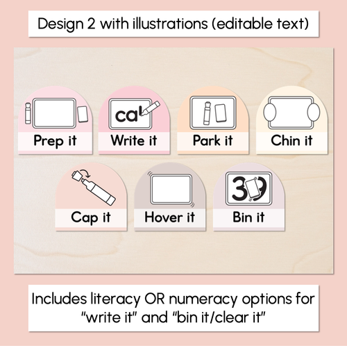 Resource preview 3 for  Whiteboard Expectations - Editable Neutral Arches - Instructional Signs