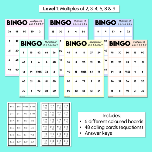 Resource preview 3 for Multiples Bingo - Multiplication Game