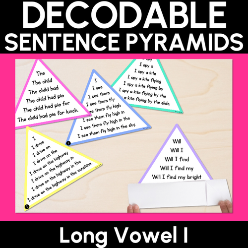 Resource preview 5 for Decodable Sentence Pyramids Complete Bundle