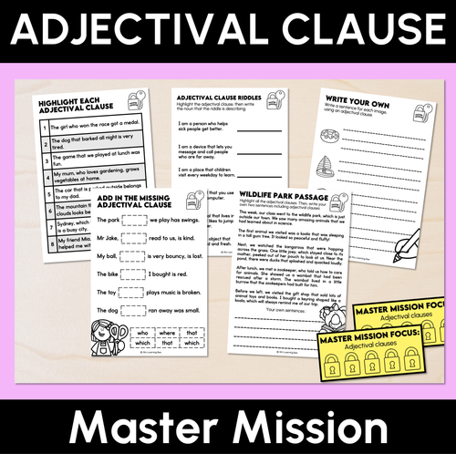 Resource preview 12 for Adjectival Clause Bundle