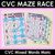 1 for CVC Words Maze Race - Mixed CVC Words Mats