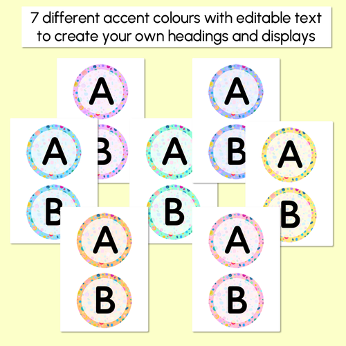 Resource preview 2 for EDITABLE ACCENTS - Alphabet - The Kasey Rainbow Collection