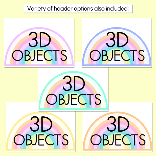 Resource preview 5 for 3D Object Posters - The Kasey Rainbow Collection