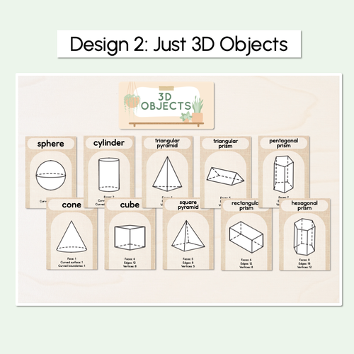 Resource preview 3 for 3D Object Posters - The Greenhouse Collection - Natural Classroom Decor